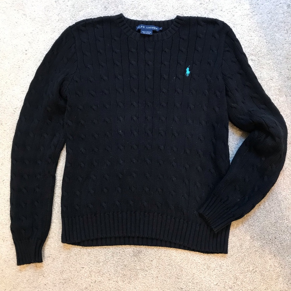 Ralph Lauren Black Pullover sweater, Size L